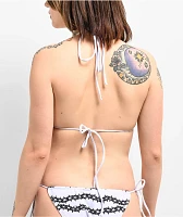 Lurking Class By Sketchy Tank Chains White Triangle Bikini Top