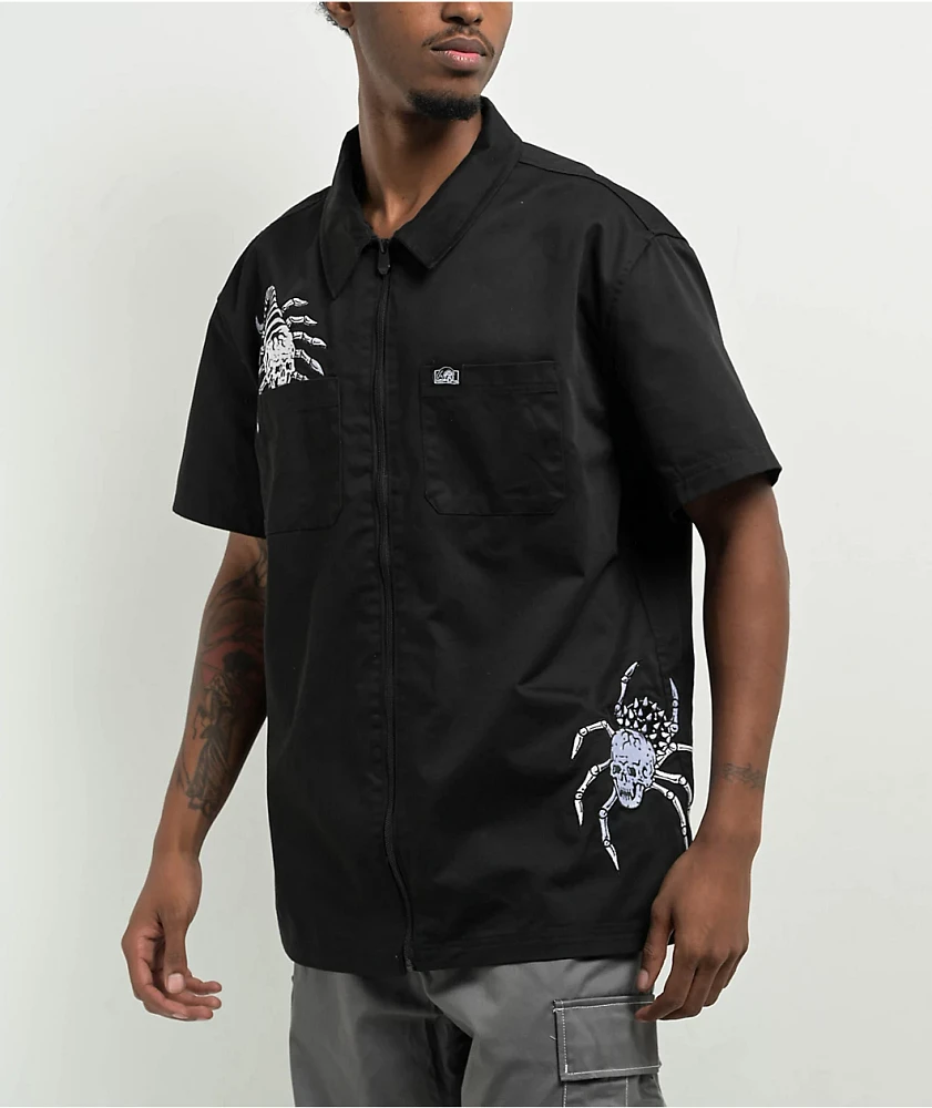 Lurking Class By Sketchy Tank Crawl Black Zip Work Shirt