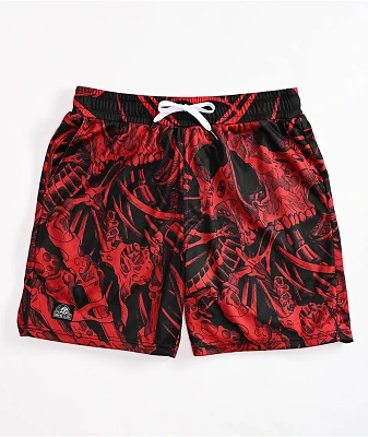 Lurking Class By Sketchy Tank Disconnect Red Mesh Shorts