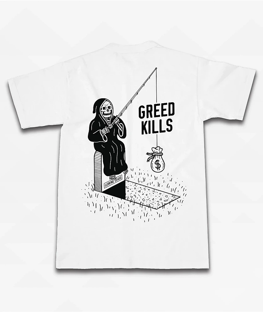 Lurking Class By Sketchy Tank Dollars White T-Shirt