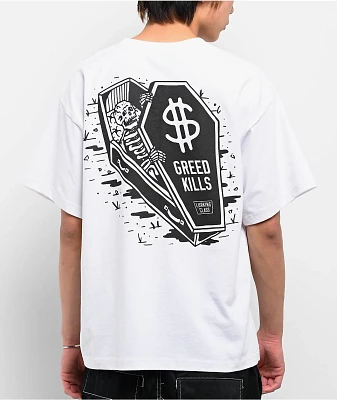 Lurking Class By Sketchy Tank Dollars White T-Shirt