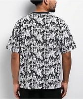 Lurking Class By Sketchy Tank Mob Black & White T-Shirt