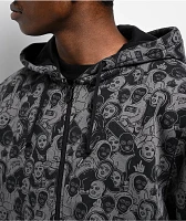 Lurking Class By Sketchy Tank Mob Grey & Black Zip Hoodie