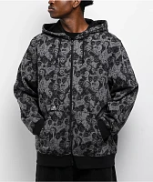 Lurking Class By Sketchy Tank Mob Grey & Black Zip Hoodie