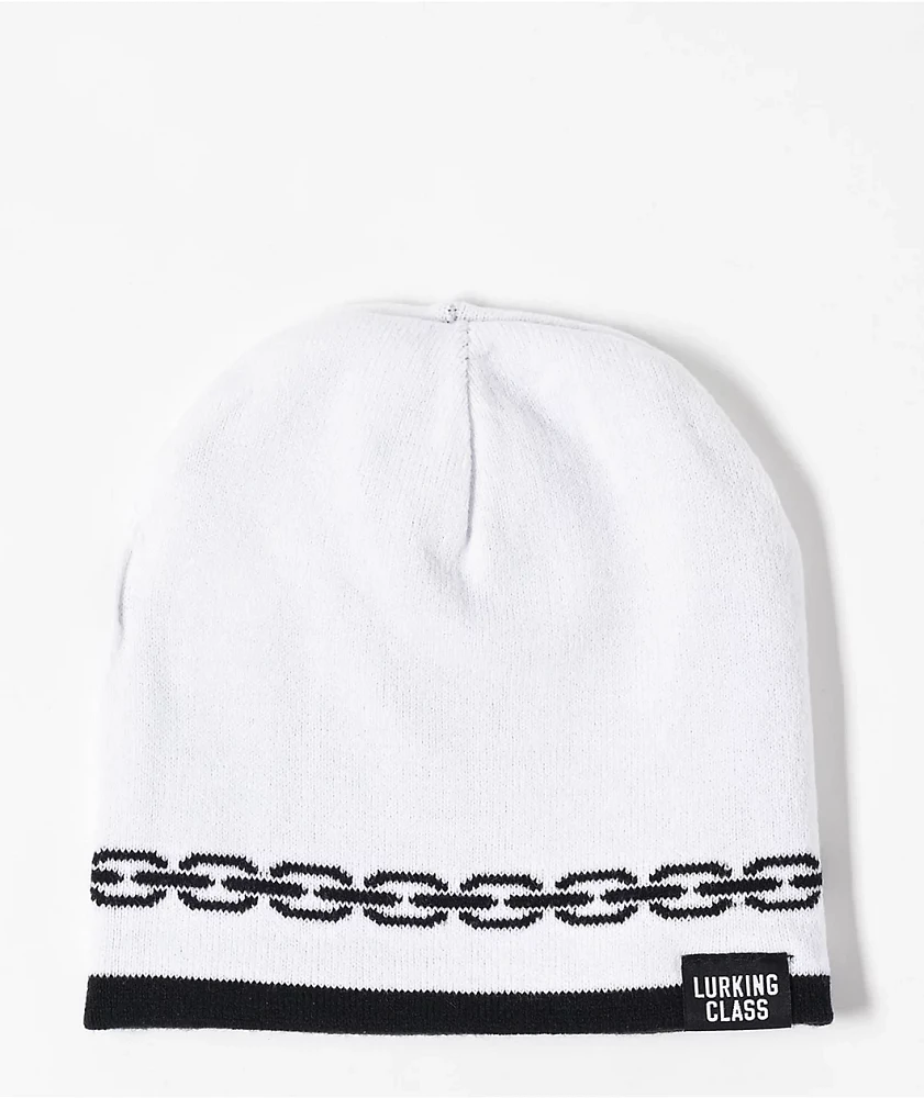 Lurking Class By Sketchy Tank OG Chain Black & White Reversible Skully Beanie