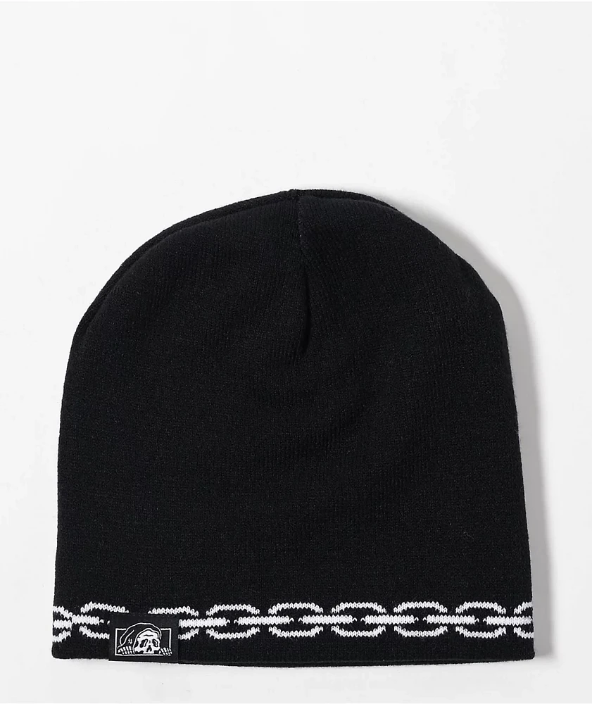 Lurking Class By Sketchy Tank OG Chain Black & White Reversible Skully Beanie