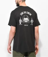 Lurking Class By Sketchy Tank Sink Or Swim Black T-Shirt