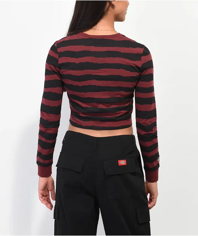 Lurking Class by Sketchy Tank Mock Neck Long Sleeve Crop Top