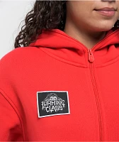 Lurking Class By Sketchy Tank Unchained Patched Red Zip Hoodie