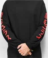 Lurking Class By Sketchy Tank x Mr. Tucks Lurker Black & Red Long Sleeve T-Shirt