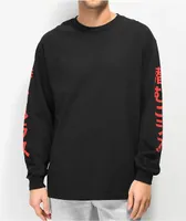 Lurking Class By Sketchy Tank x Mr. Tucks Lurker Black & Red Long Sleeve T-Shirt