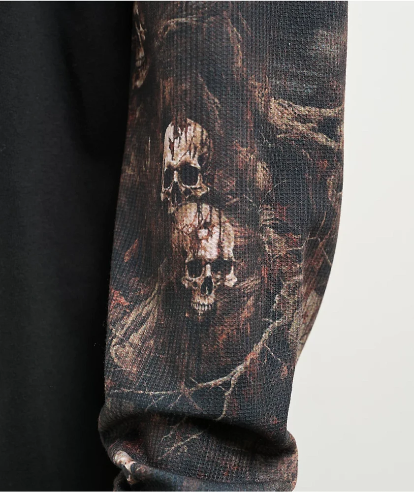 Lurking Class By Sketchy x Kyle Grand Sin Black & Camo 2fer Long Sleeve T-Shirt