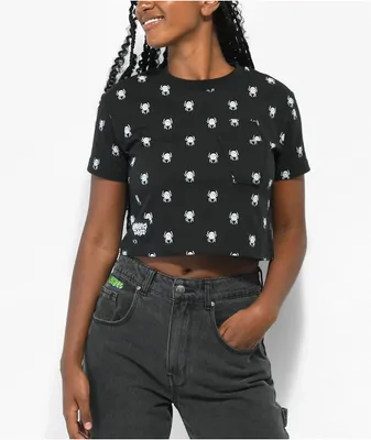 Lurking Class Spiders Coffin Pocket Crop T-Shirt