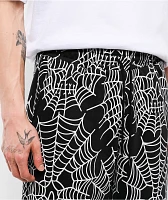 Lurking Class Web Skull Black Sweat Shorts