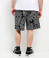 Lurking Class Web Skull Black Sweat Shorts