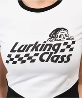 Lurking Class by Sketchy Tank 69 Race Black & White Crop T-Shirt
