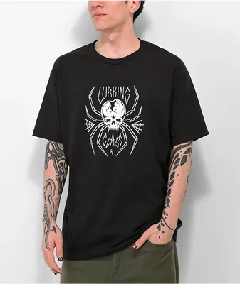 Lurking Class by Sketchy Tank Arachnid Black T-Shirt