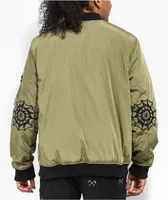 Lurking Class by Sketchy Tank Army Green Bomber Jacket