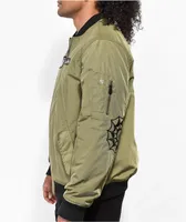 Lurking Class by Sketchy Tank Army Green Bomber Jacket