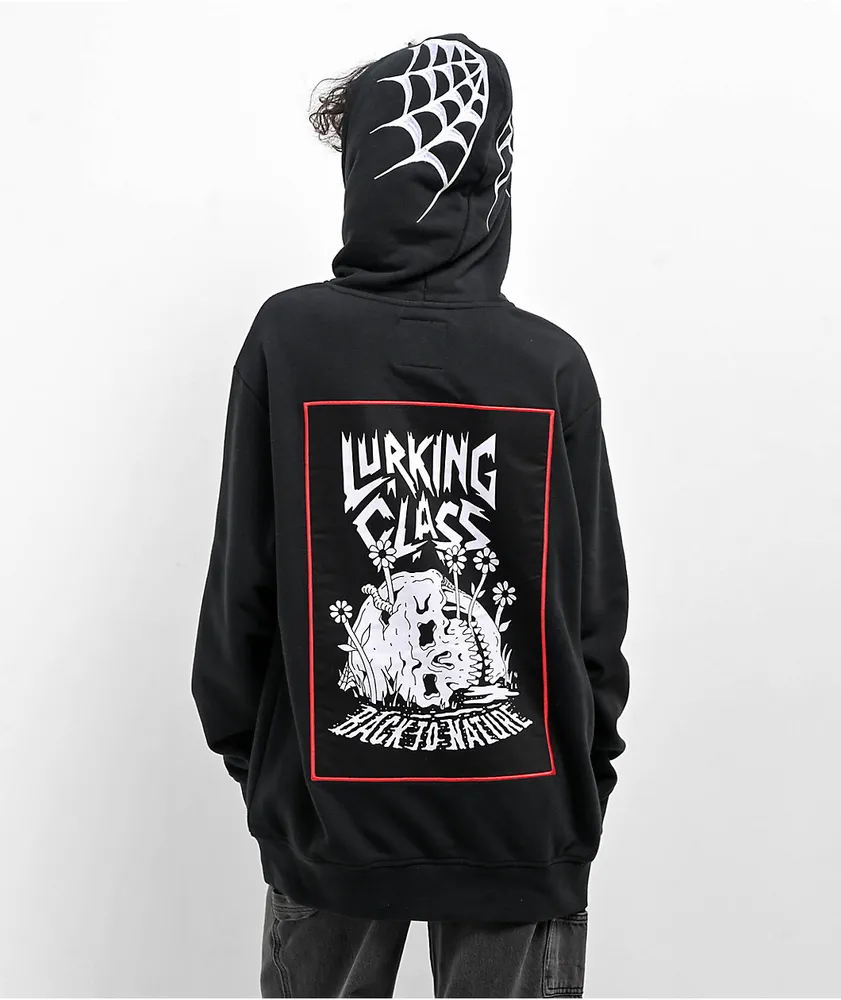 Lurking Class by Sketchy Tank Back To Nature Black Hoodie