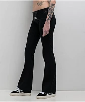 Lurking Class by Sketchy Tank Barbed Black Foldover Flare Pants