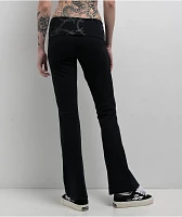 Lurking Class by Sketchy Tank Barbed Black Foldover Flare Pants