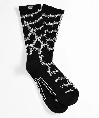 Lurking Class by Sketchy Tank Barbed Web Black Crew Socks