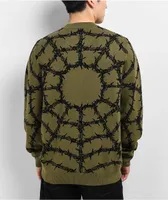 Lurking Class by Sketchy Tank Barbed Web Olive Sweater