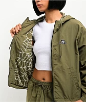 Lurking Class by Sketchy Tank Barbed Web Olive Zip Jacket