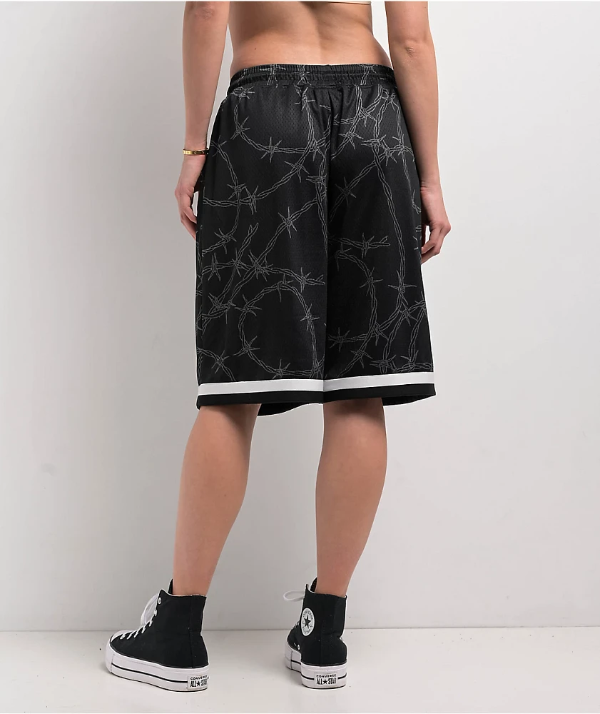 Lurking Class by Sketchy Tank Barbed Wire Black Mesh Shorts