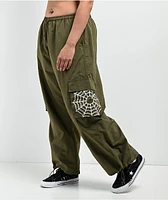 Lurking Class by Sketchy Tank Barbed Wire Olive Parachute Pants