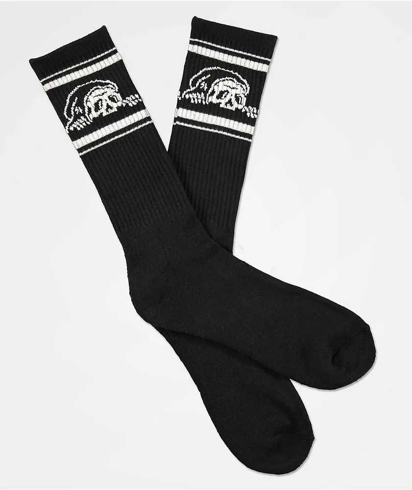 Lurking Class by Sketchy Tank Basic Ass Black Crew Socks