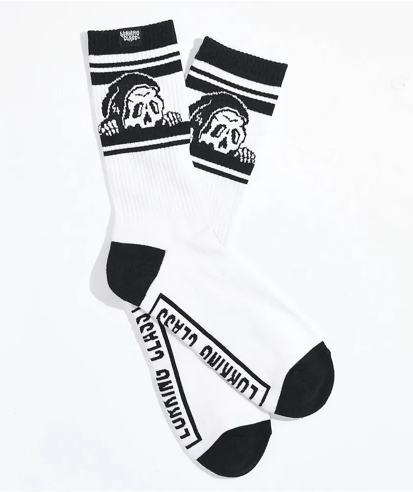 Lurking Class by Sketchy Tank Basic Ass White Crew Socks