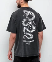 Lurking Class by Sketchy Tank Beware Of Snakes Black Wash T-Shirt