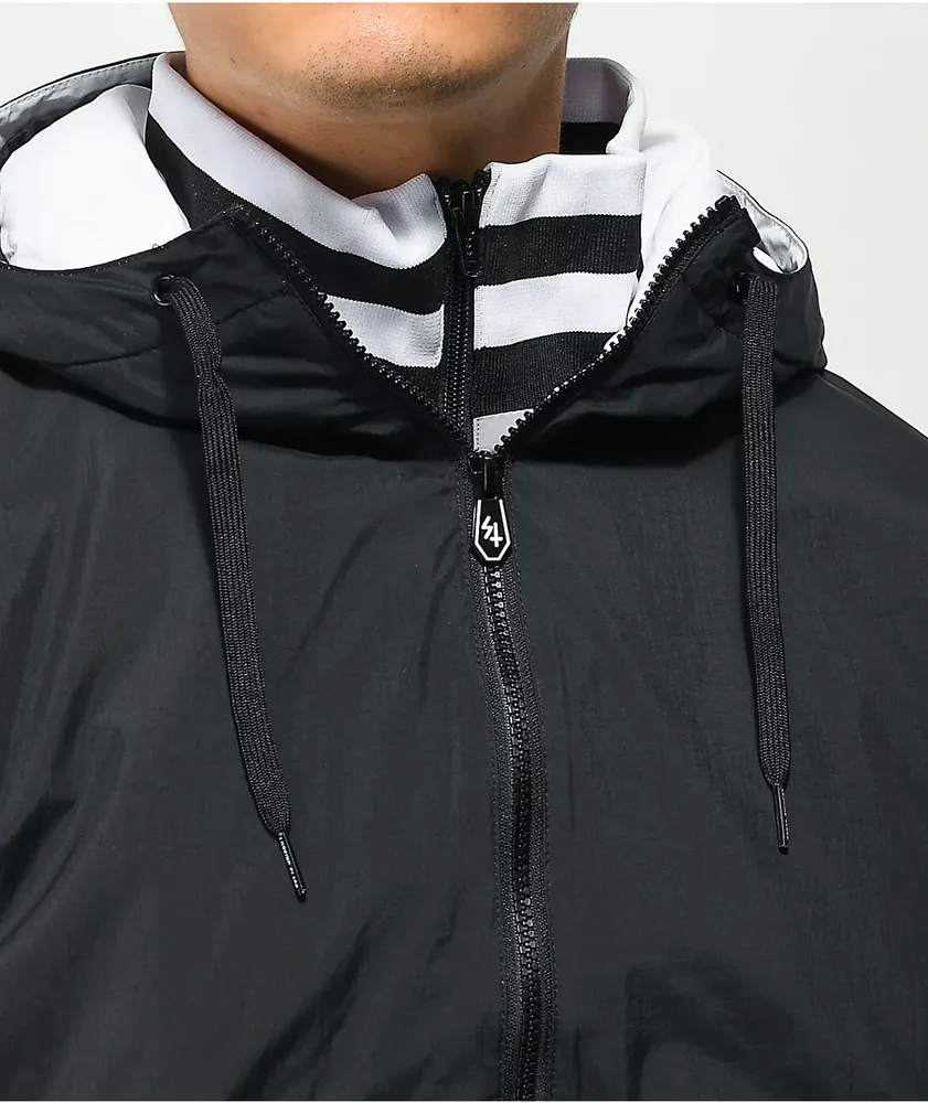 Lurking Class by Sketchy Tank Black, White, & Grey 10K Anorak Snowboard  Jacket