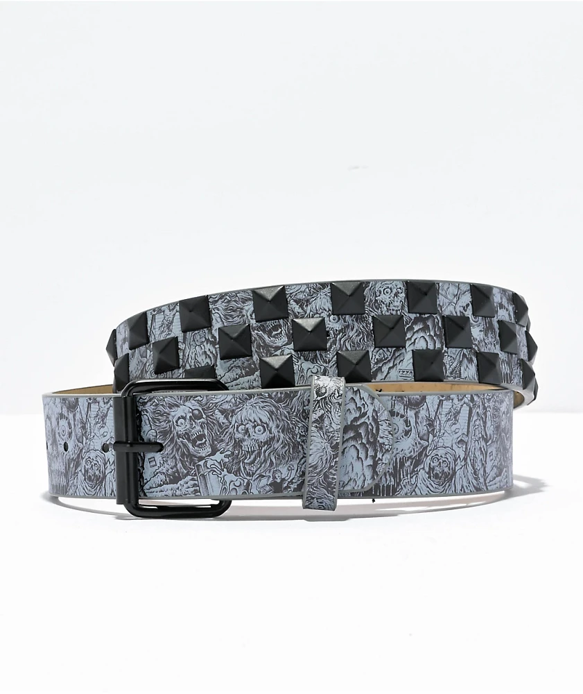 Lurking Class by Sketchy Tank Black & Grey Studded Belt