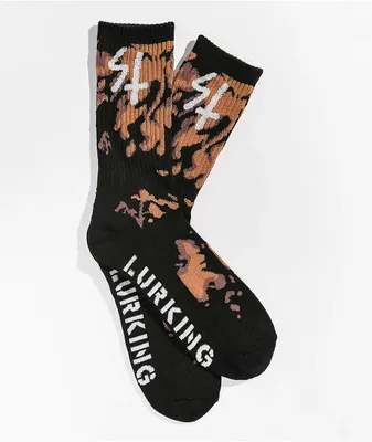 Lurking Class by Sketchy Tank Black Tie Dye Crew Socks
