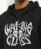 Lurking Class by Sketchy Tank Bones Black Zip Hoodie