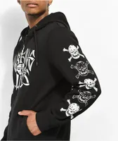 Lurking Class by Sketchy Tank Bones Black Zip Hoodie