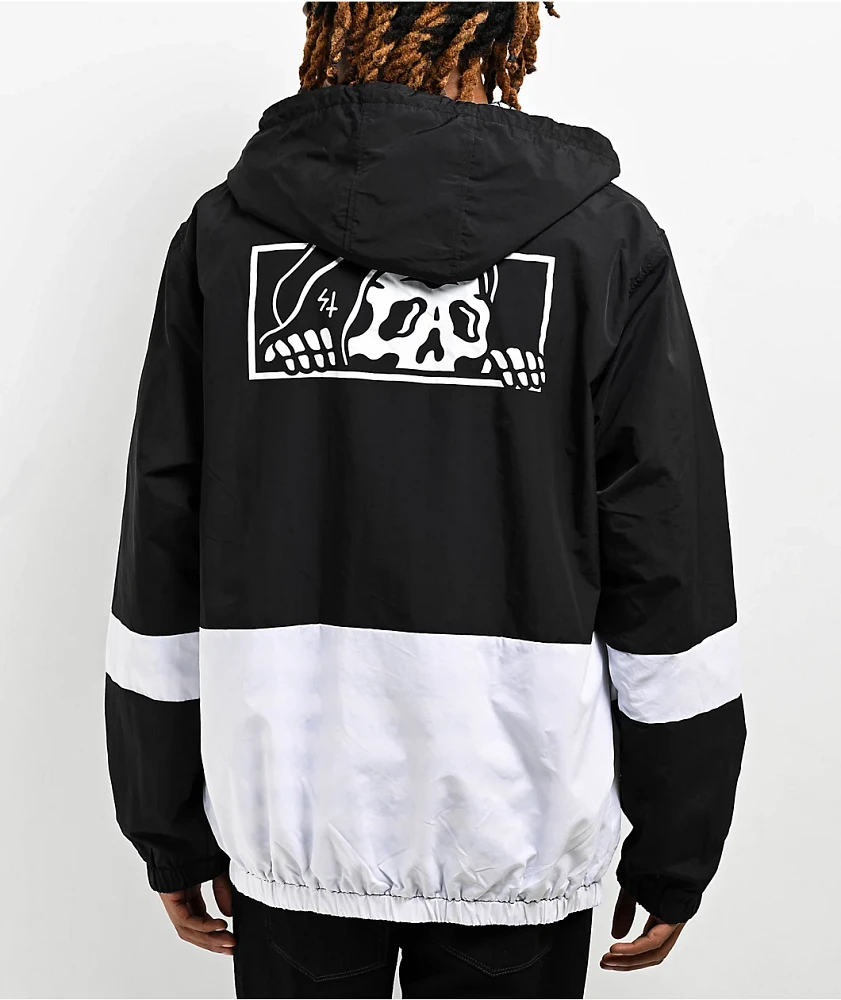 Lurking Class by Sketchy Tank Box Logo Black & White Windbreaker Jacket