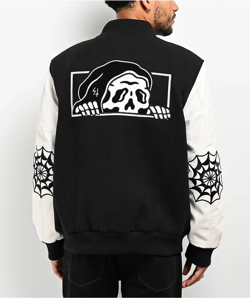 Lurking Class by Sketchy Tank Box Logo Black Varsity Jacket