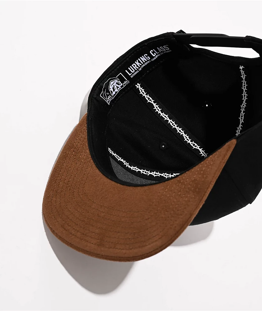 Lurking Class by Sketchy Tank Box Logo Brown & Black Snapback Hat