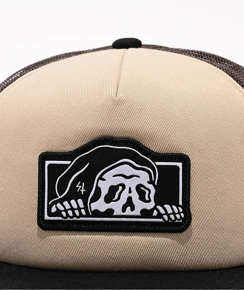 Lurking Class by Sketchy Tank Box Logo Brown & Tan Trucker Hat