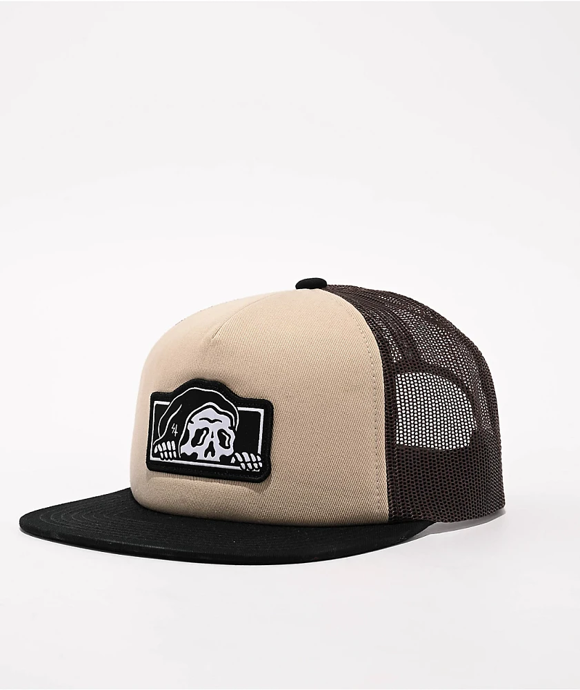 Lurking Class by Sketchy Tank Box Logo Brown & Tan Trucker Hat