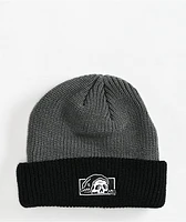 Lurking Class by Sketchy Tank Box Logo Two Tone Charcoal & Black Beanie