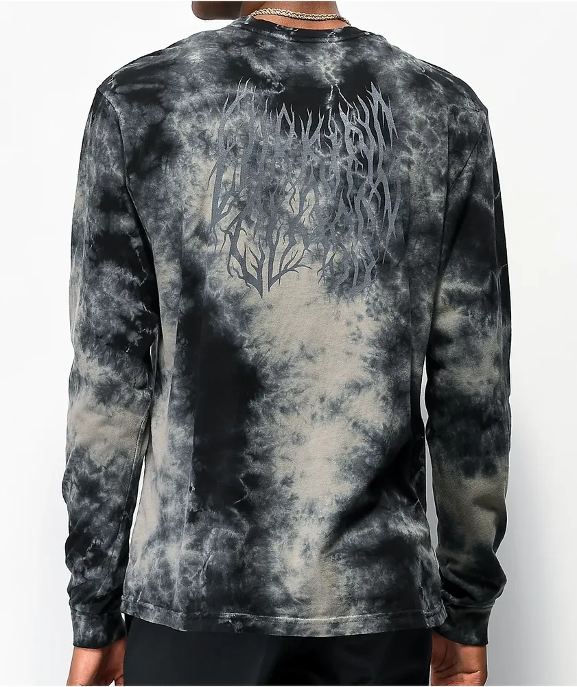 Lurking Class by Sketchy Tank Branch Logo Black Tie Dye Long Sleeve T-Shirt