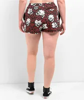 Lurking Class by Sketchy Tank Burner Black & Red Board Shorts
