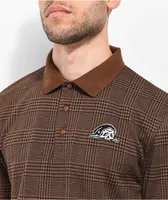 Lurking Class by Sketchy Tank Burnout Brown Long Sleeve Polo Shirt