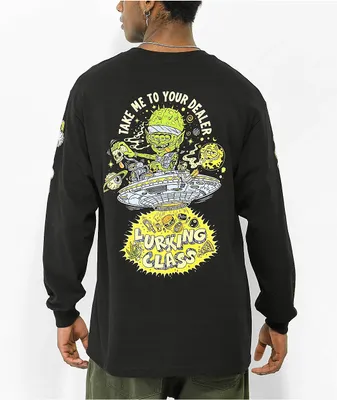 Lurking Class by Sketchy Tank Burrito Breath Dealer Black Long Sleeve T-Shirt