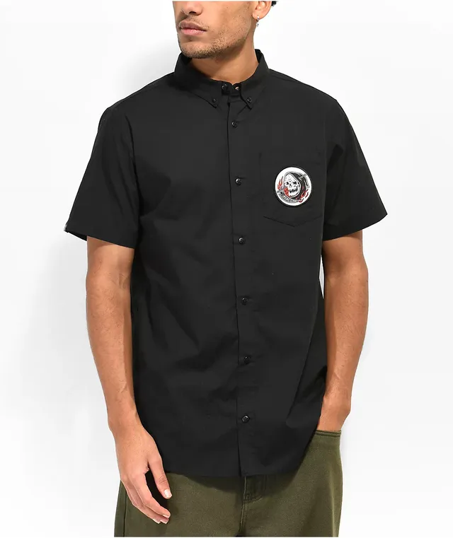 Lurking Class by Sketchy Tank Certain Black Short Sleeve Work Shirt